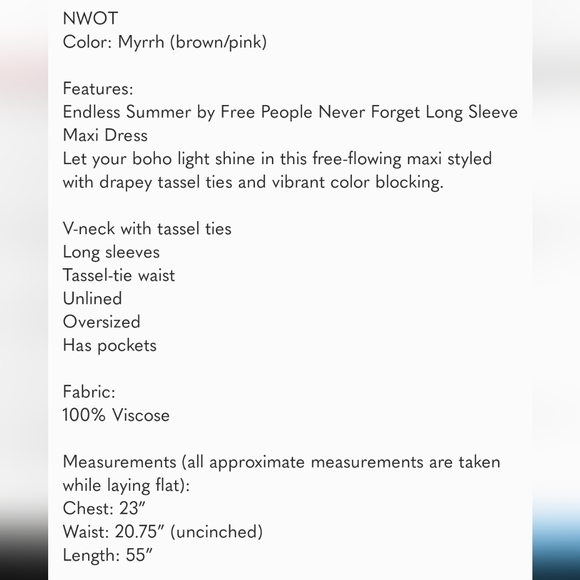 Free People Never Forget Colorblock Maxi Dress S - Picture 7 of 17